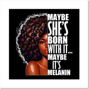 Melanin Queen Afrocentric Black Pride Afro Saying Posters and Art